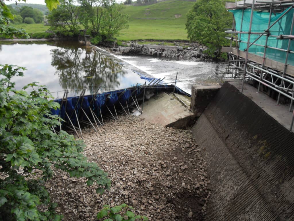 Portadam used for weir diversion on a hydro scheme OnSite OnSite