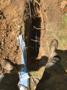 Clean Water Pipe Joint in ground